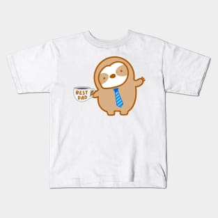 Cute Happy Father’s Day Best Dad Sloth Kids T-Shirt